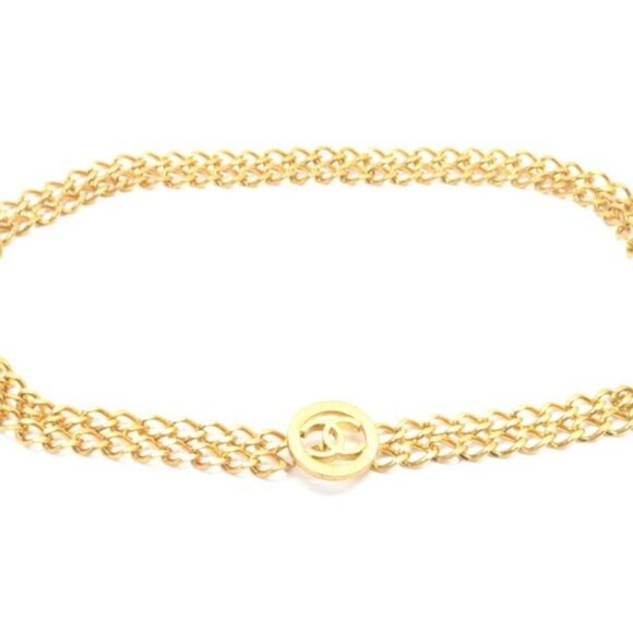 Chanel Double Chain Vintage 80s Belt Necklace 24K Gold - Picture 6 of 6